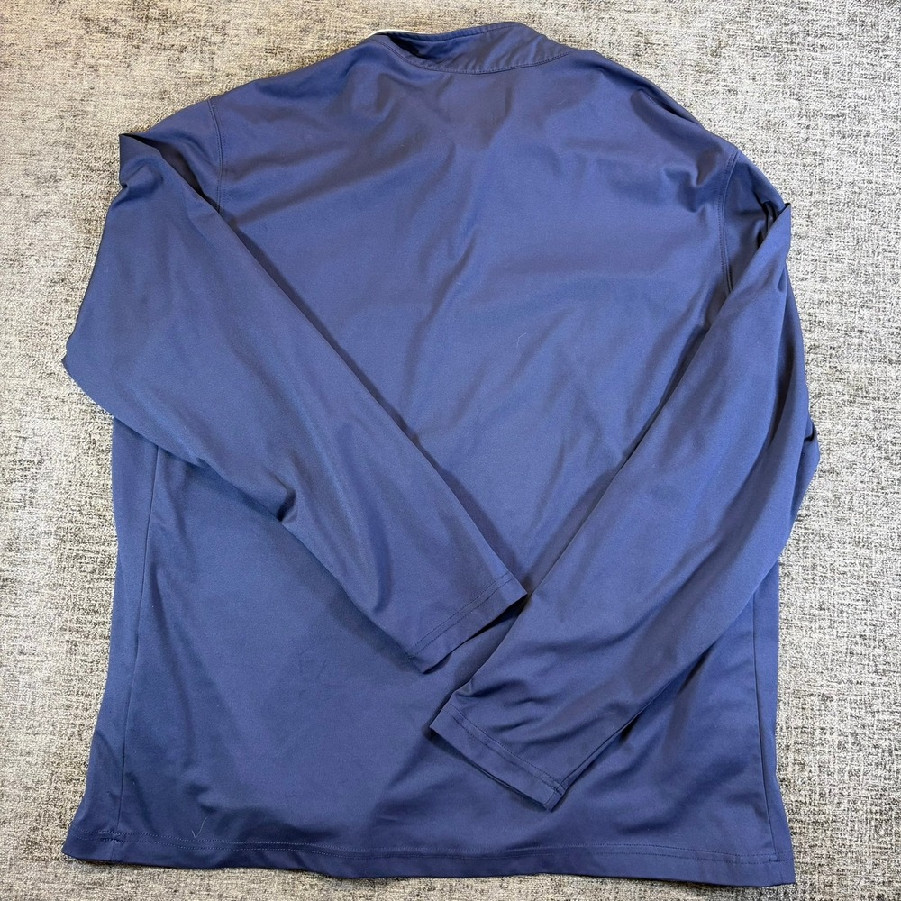 Chubbies Quarter Zip Pullover Mens Medium Navy Blue Performance Turquoise Accent - Picture 3 of 11